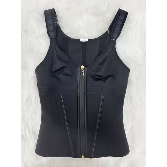 Mesh Waist Slimming Three-Breasted Shapewear Corset